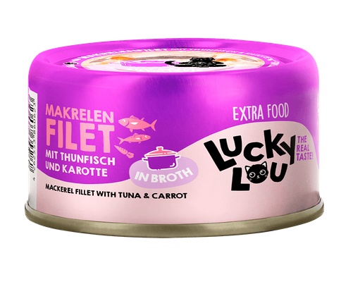 Lucky Lou Extrafood Makrela i tuńczyk w bulionie puszka 70g