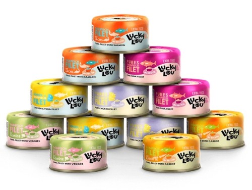 Lucky Lou Extrafood Broth-Mix-Box Multipack w bulionie puszki 12x70g