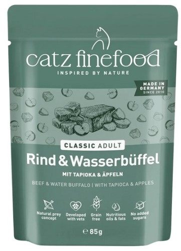 Catz Finefood Classic Wołowina i bawół wodny saszetka 85g