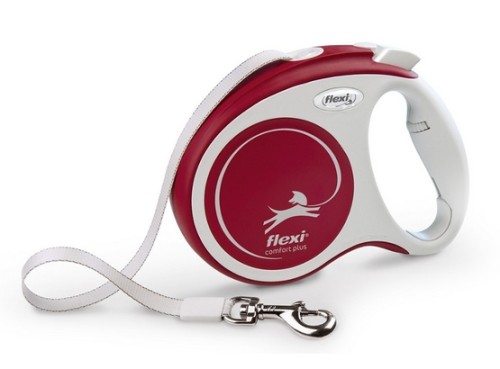 Flexi New Comfort Plus Smycz taśma M 5m czerwona