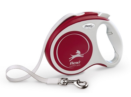 Flexi New Comfort Plus Smycz taśma M 5m czerwona