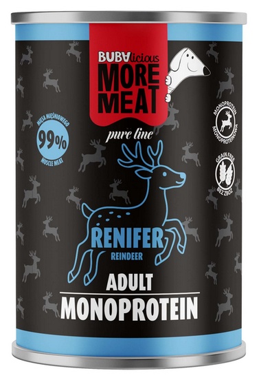 BUBAlicious Pies More Meat Mono renifer puszka 400g