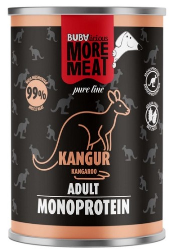 BUBAlicious Pies More Meat Mono kangur puszka 400g