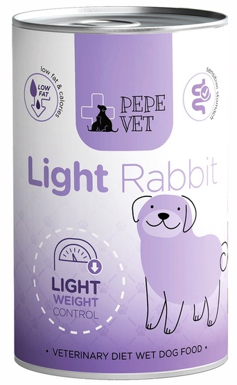 Paka Zwierzaka PEPE VET Light Rabbit puszka 400g