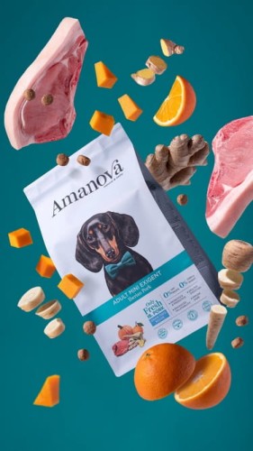 Amanova Dog Adult Mini Exigent Iberian Pork - wieprzowina 800g