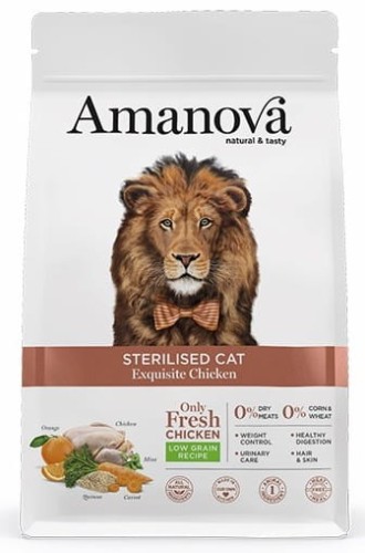 Amanova Cat Sterilised Exquisite Chicken - kurczak 1,5kg