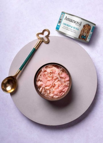 Amanova Cat Chicken & Tuna - kurczak i tuńczyk w bulionie puszka 70g [05]