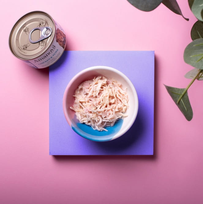 Amanova Cat Chicken & Tuna - kurczak i tuńczyk w bulionie puszka 70g [05]