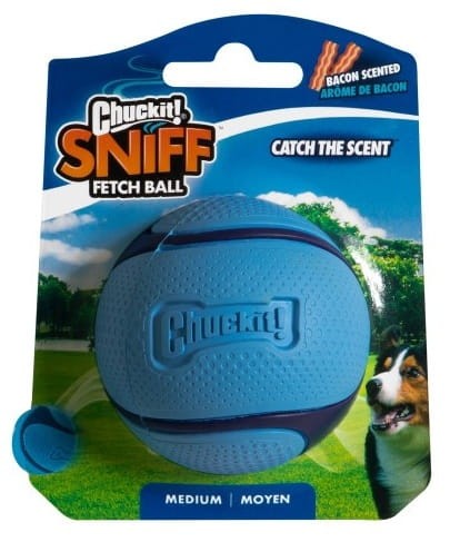 Chuckit! Sniff Fetch Ball Bacon Medium
