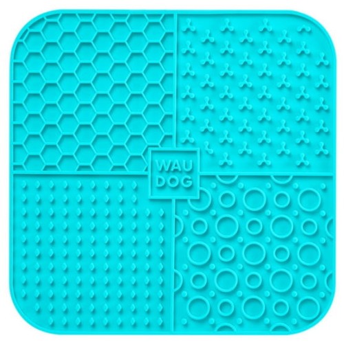 Collar WauDog Silicone Mata do lizania 19x19x1cm niebieska