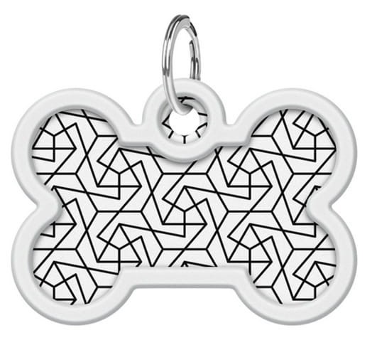 Collar WauDog Smart ID Zawieszka z QR-paszportem kość 4x3cm geometria