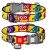 Collar WauDog Nylon Obroża nylonowa z QR-paszportem, plastikowy fastex, wzór FUTRZANE POTWORY, L 25mm/33-49cm