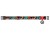 Collar WauDog Nylon Obroża nylonowa z QR-paszportem, plastikowy fastex, wzór ZĘBATE POTWORY, L 25mm/33-49cm