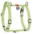 Collar WauDog Re-Cotton Szelki z rączką z regenerowanej bawełny anatomiczne w kształcie litery H, odblaskowe z QR-paszportem, plastikowy fastex, L jasnozielone