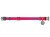 Collar WauDog Nylon Mono Obroża nylonowa odblaskowa z QR-paszportem, plastikowy fastex, S 15mm/25-35cm różowa