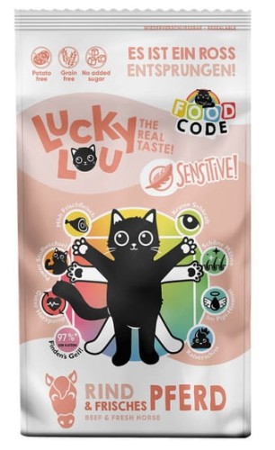 Lucky Lou Food Code Sensitive Wołowina & Konina 340g