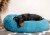 MIMIKO Pets Legowisko Shaggy okrągłe XL 75cm turkusowe