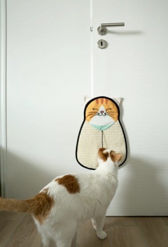 Zolux Chatouille Drapka do powieszenia kot z sizalu z zabawką 54cm