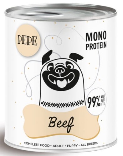 Paka Zwierzaka PEPE Beef (wołowina) puszka 800g