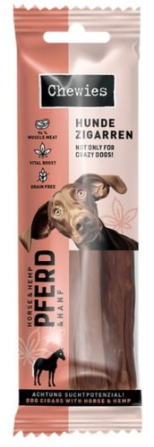 Chewies Hundezigarren Pferd & Hanf - konina & konopie 75g