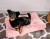 MIMIKO Pets Legowisko Shaggy prostokątne L 65x45cm różowe