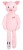 Zolux Zabawka pluszowa Furry Farm Świnka Jason 60cm