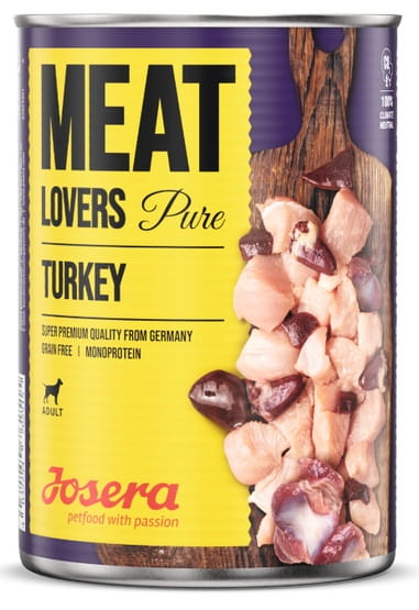 Josera Pies Meat Lovers Pure Indyk puszka 400g