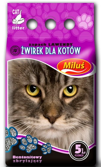 Miluś Lawenda żwir zbrylający bentonitowy 5L