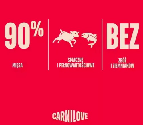 Carnilove Dog Jerky Lamb & Salmon - jagnięcina i łosoś 100g