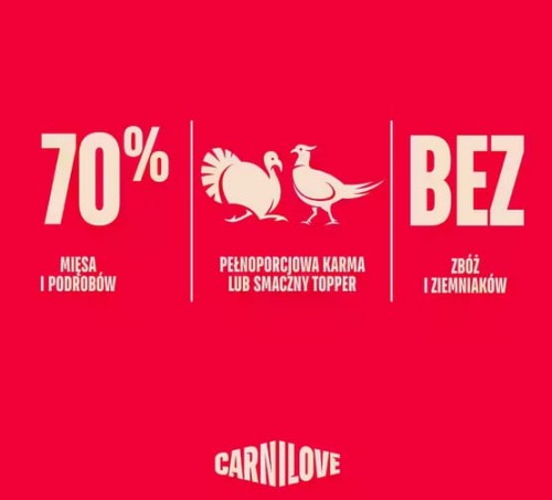 Carnilove Dog Turkey & Pheasant - indyk i bażant saszetka 300g