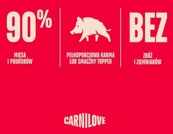 Carnilove Cat Wild Boar - dzik w sosie saszetka 85g